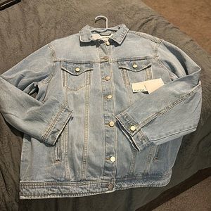 Justfab oversized Jean Jacket new with tags size Large
